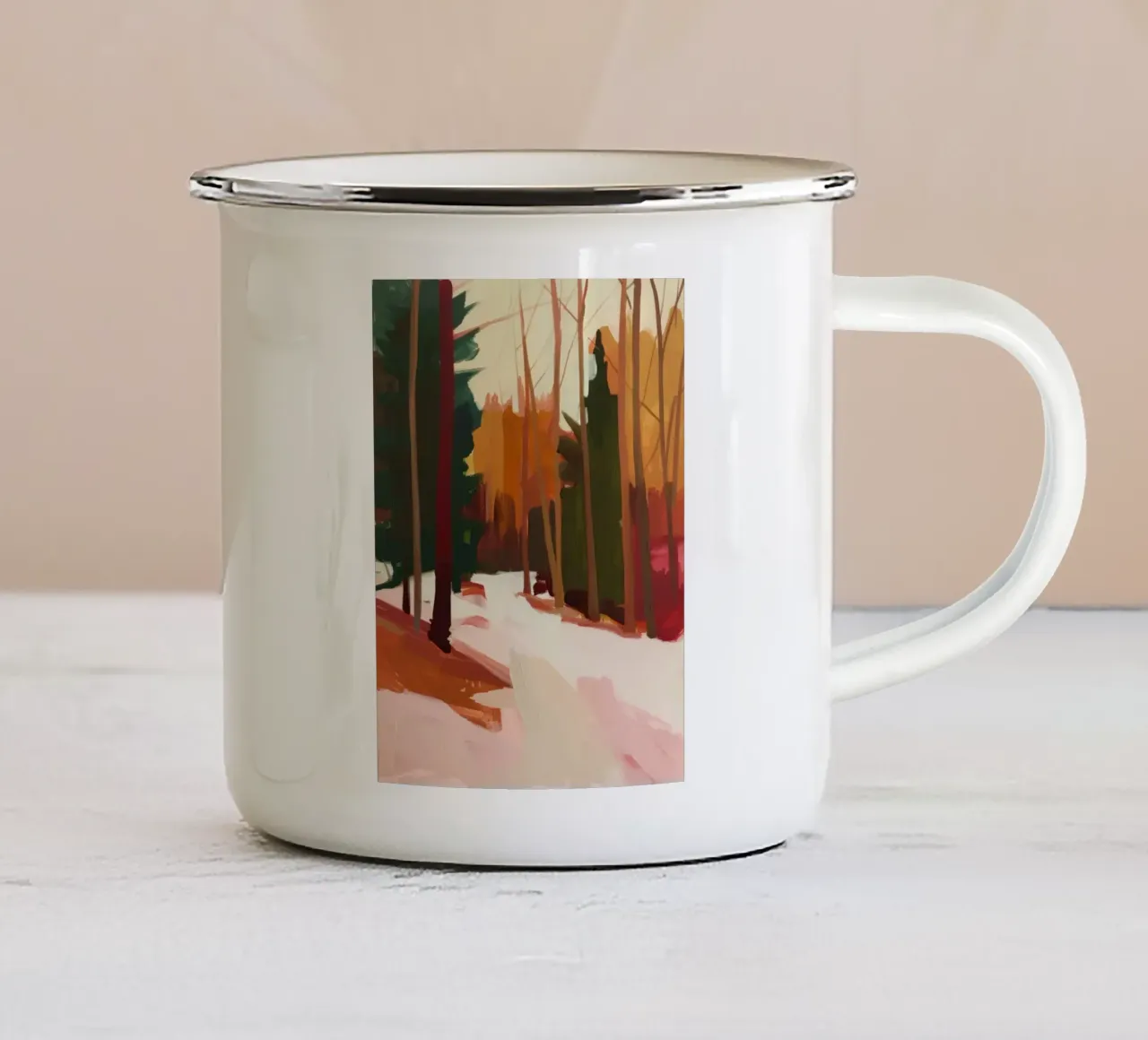Foresta invernale tazza in smalto da DaarbyN