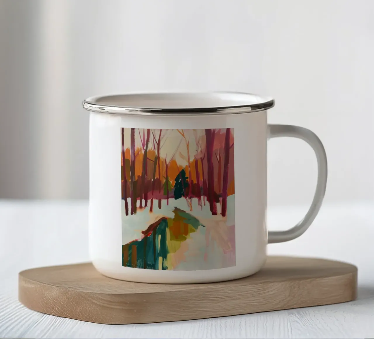Foresta invernale II tazza in smalto da DaarbyN