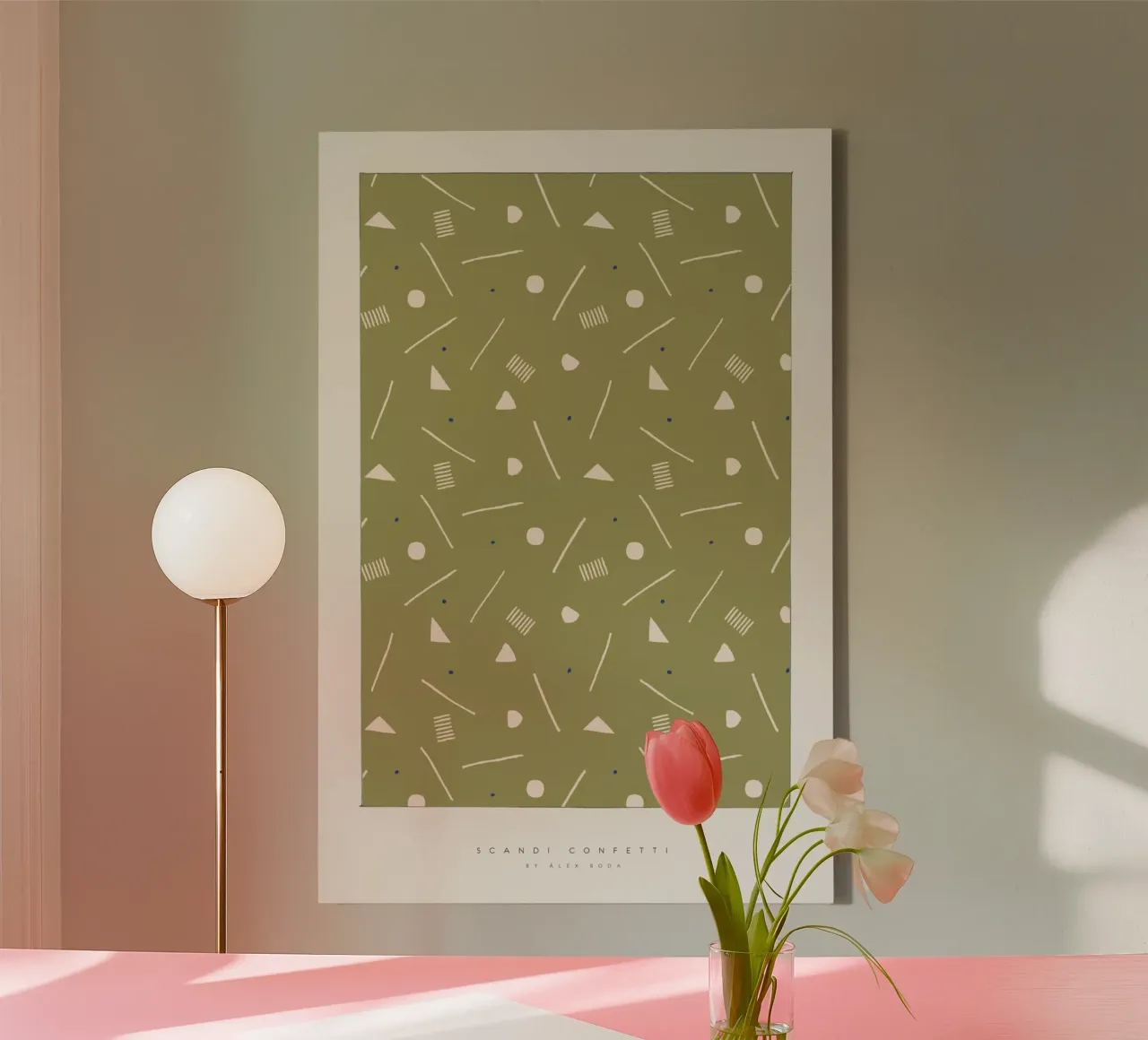 Àlex Roda - Scandi Confetti canvas by The Artcircle