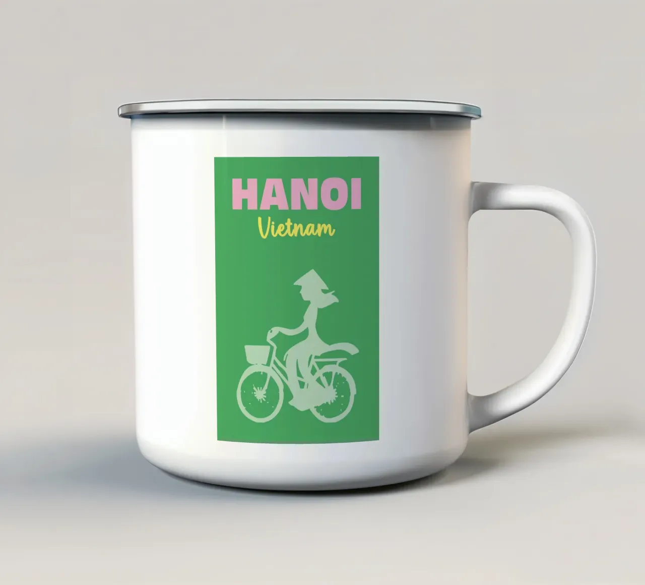 Hanoi, Vietnam 01 emaille mok van Art Fart