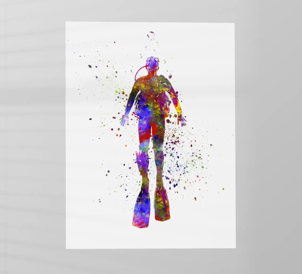 Subacqueo in acquerello pellicola backlit da ⚽ Sports Pulse