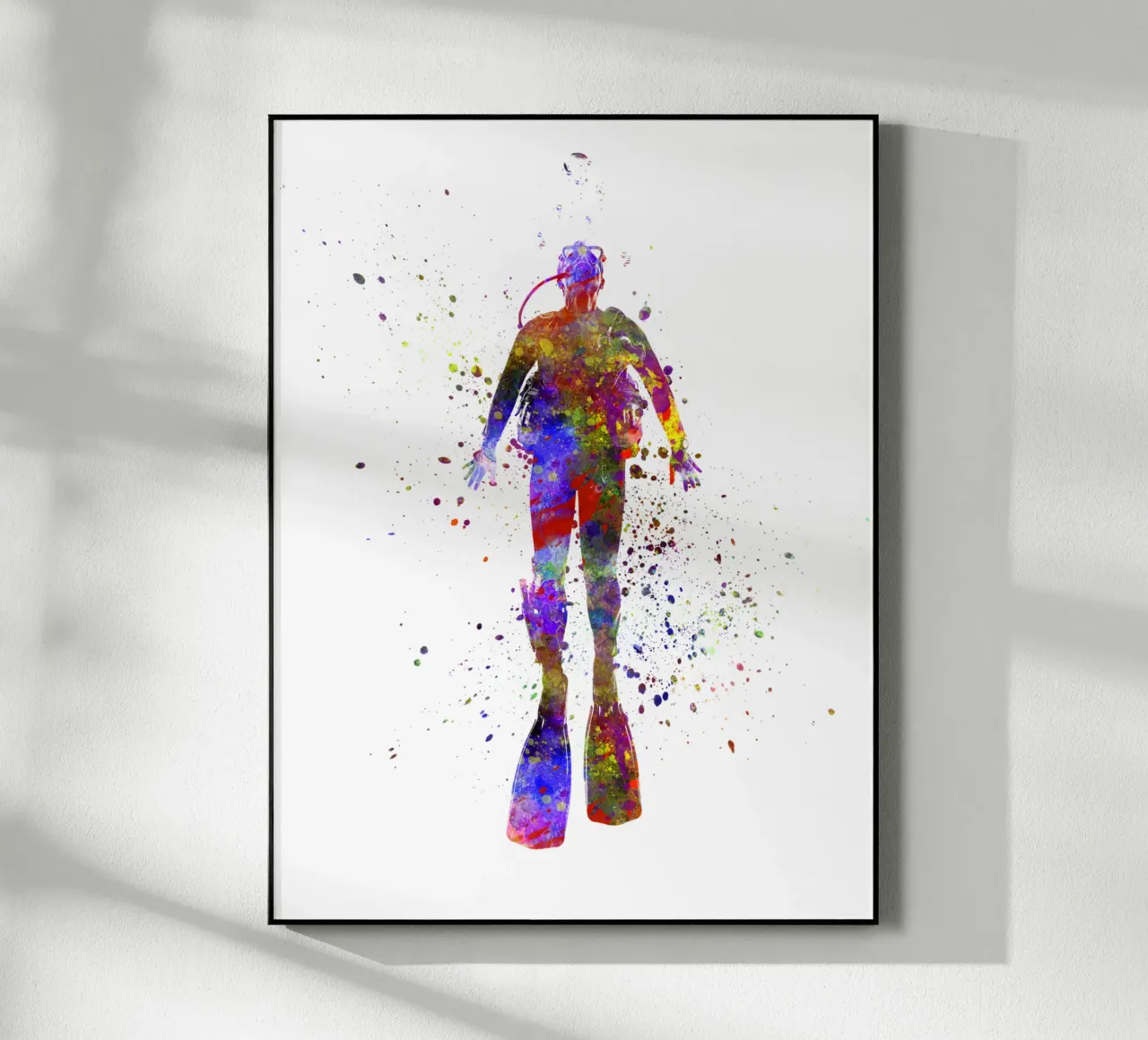 Subacqueo in acquerello plexiglass da ⚽ Sports Pulse
