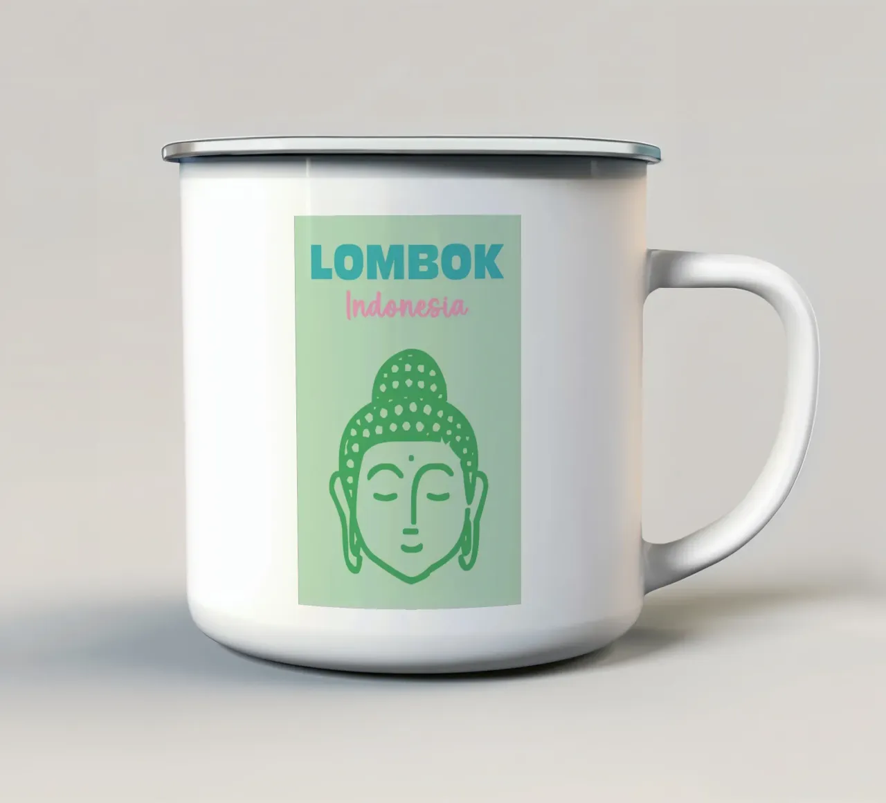 Lombok, Indonesia tazza in smalto da Art Fart