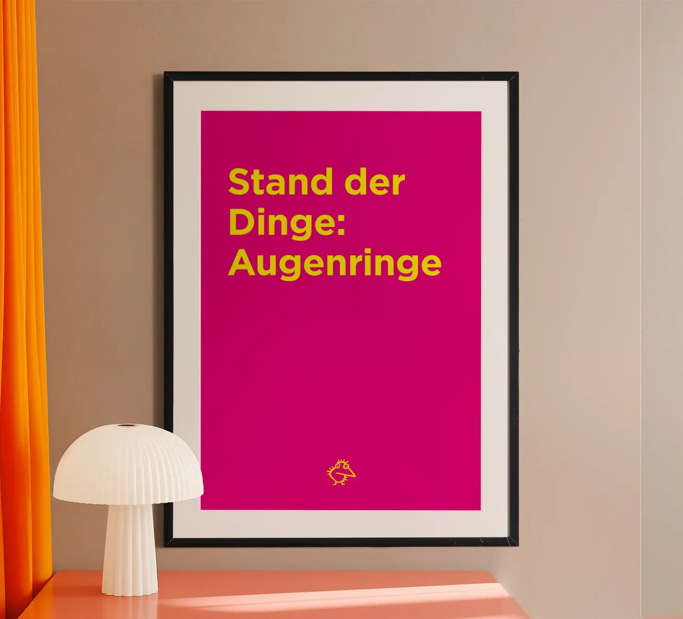 Citazione, poster, "Lo stato delle cose", occhiaie, tipografia, rosa poster da Art Fart