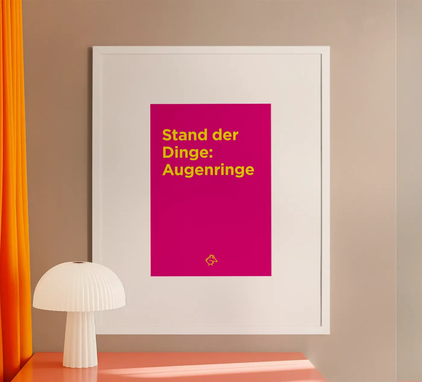 Citazione, poster, "Lo stato delle cose", occhiaie, tipografia, rosa poster da Art Fart