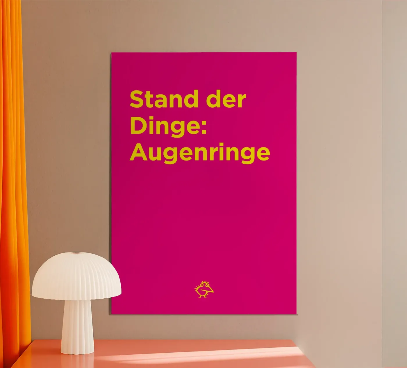 Citazione, poster, "Lo stato delle cose", occhiaie, tipografia, rosa poster da Art Fart