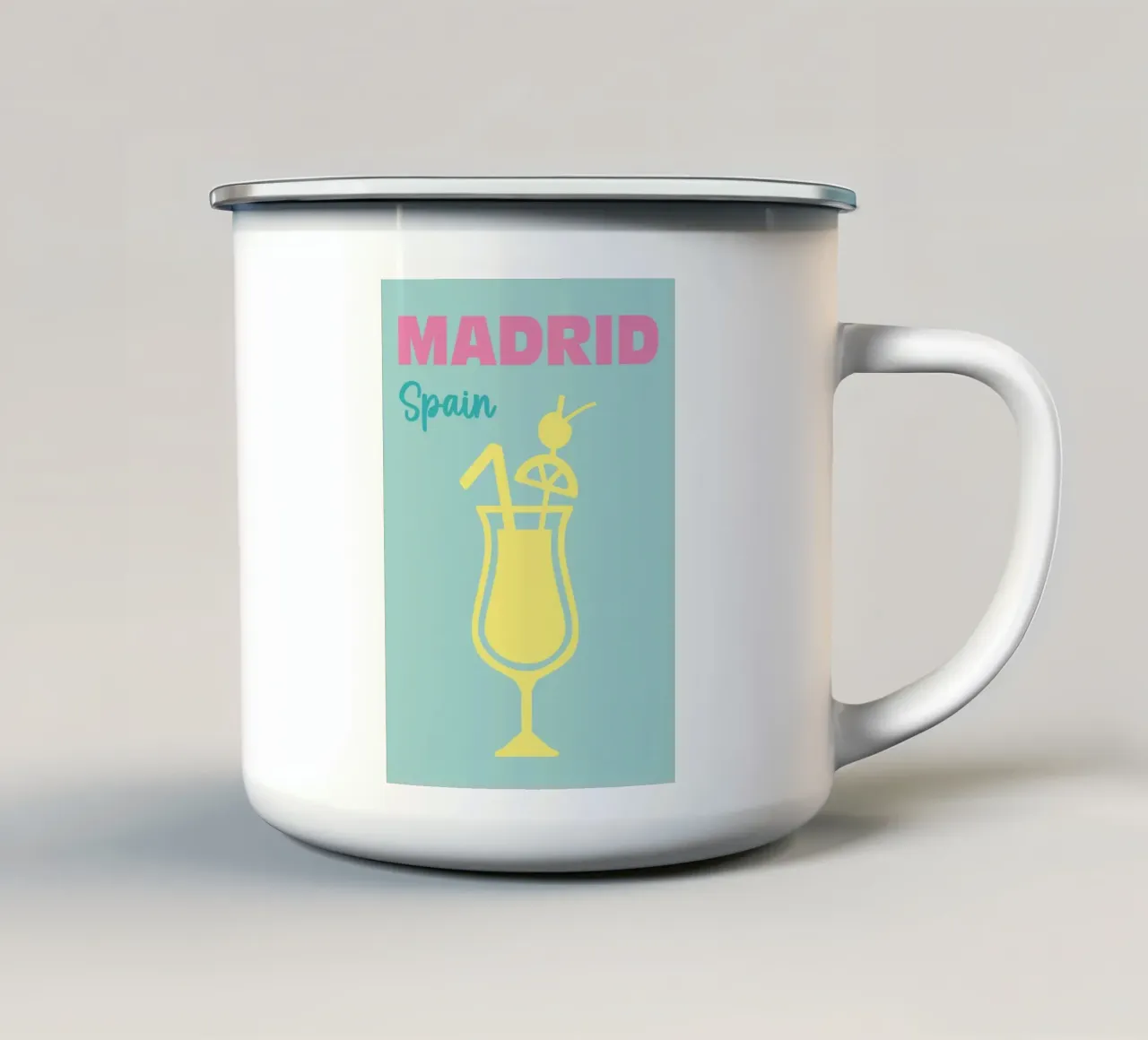 Madrid, Spain tazza in smalto da Art Fart