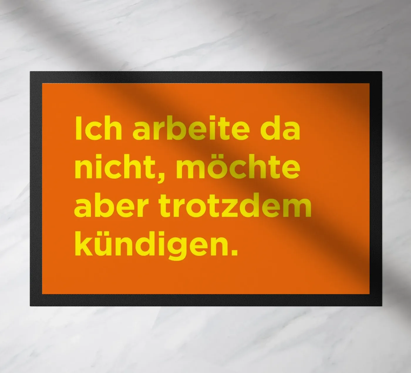 Kündigen. doormat by Art Fart