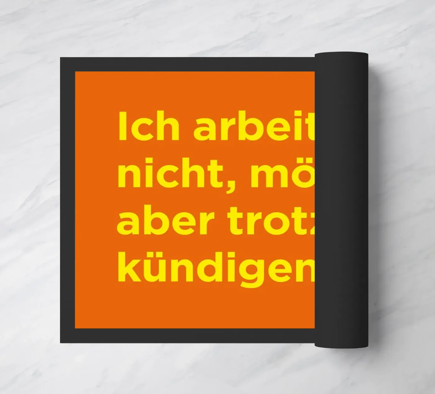 Kündigen. doormat by Art Fart