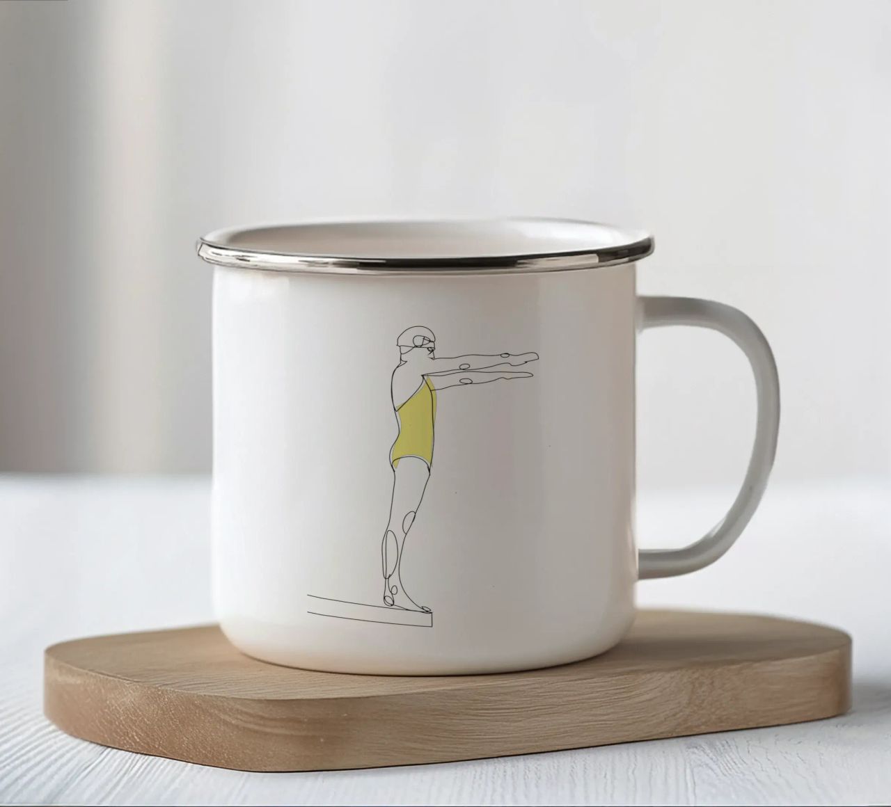 Sul trampolino tazza in smalto da LaylaOzFun