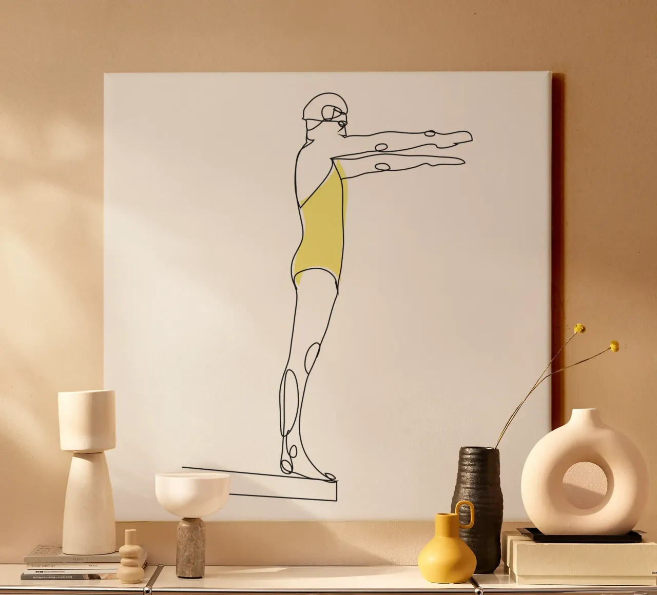 Op de duikplank canvas met Baklijst van LaylaOzFun