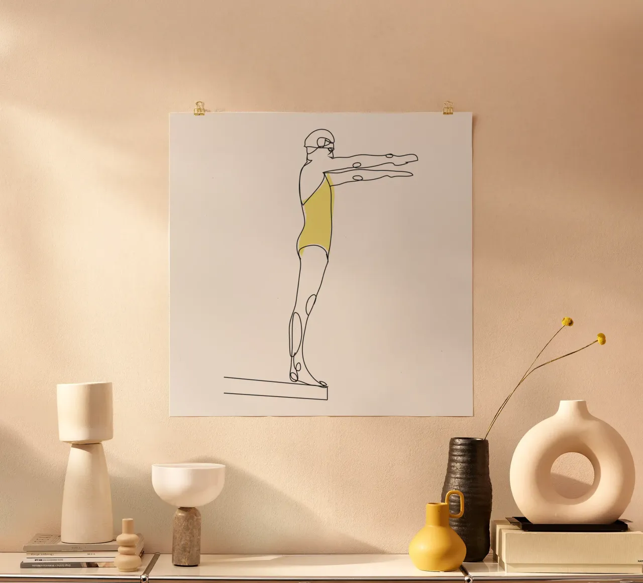Sul trampolino poster con telaio in plastica da LaylaOzFun