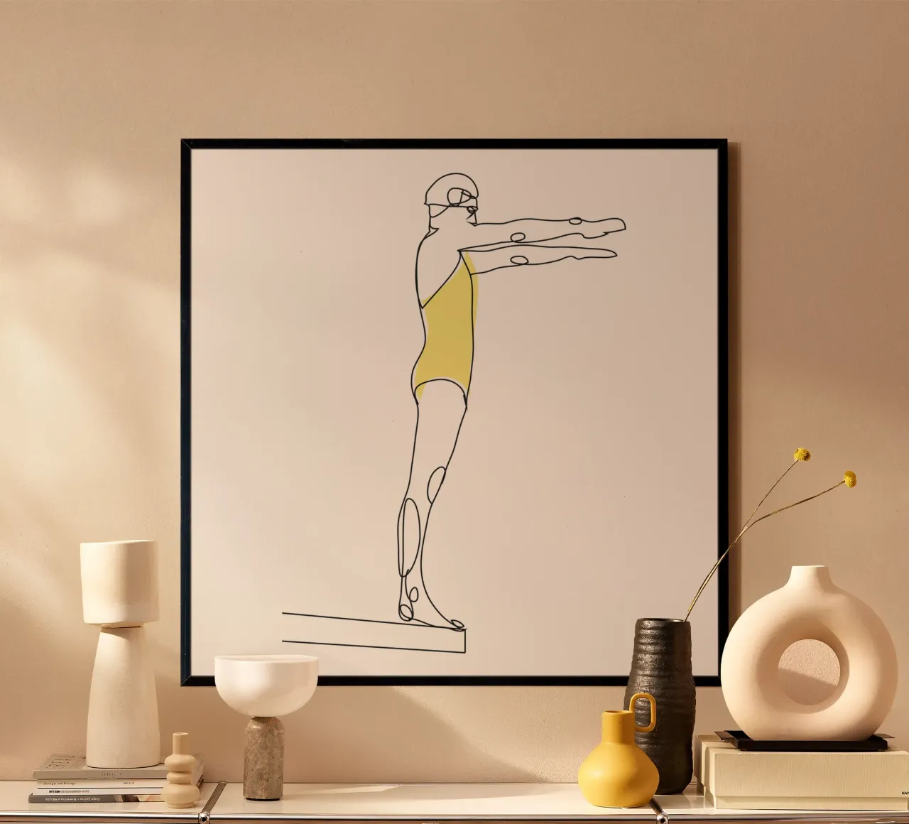 Sul trampolino poster con telaio in plastica da LaylaOzFun