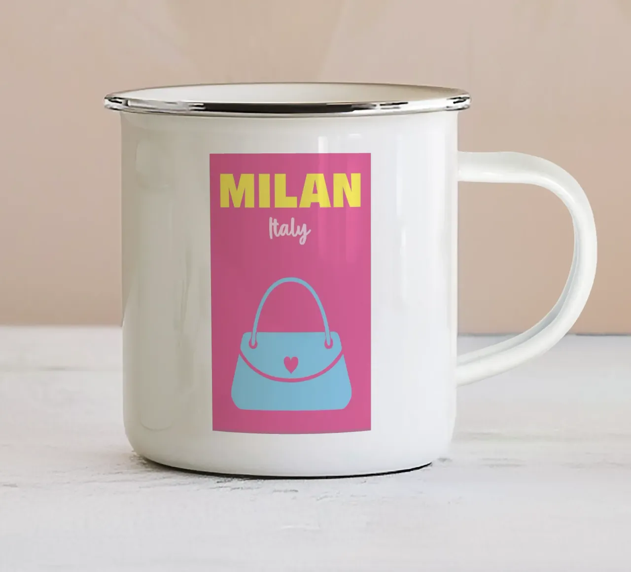Milan, Italy tazza in smalto da Art Fart