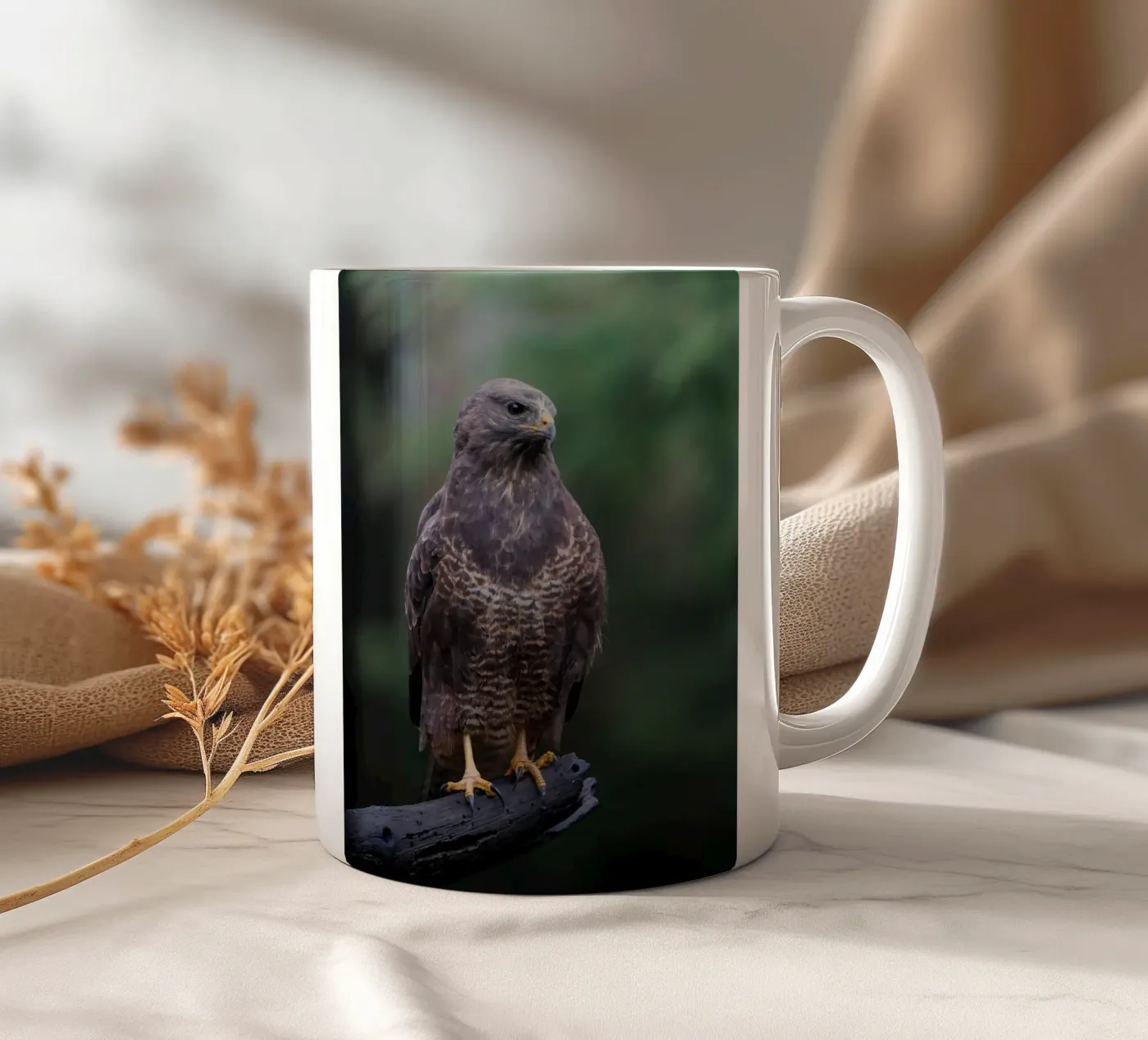 Common buzzard ceramic mug by Tom's Wildlife