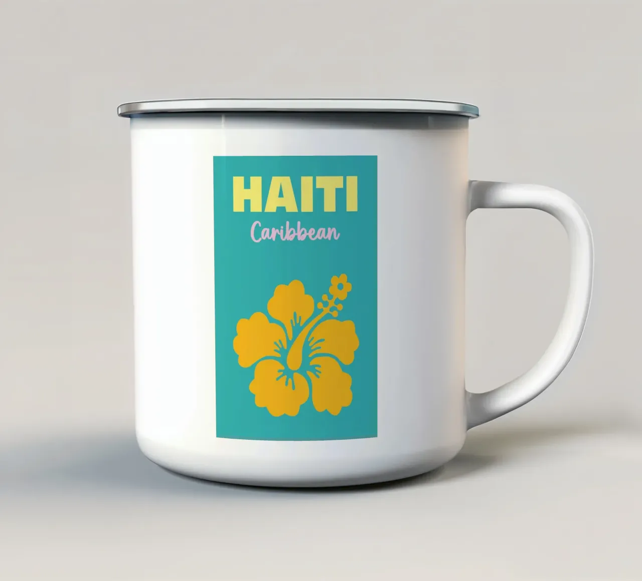 Haiti, Caribbean tazza in smalto da Art Fart