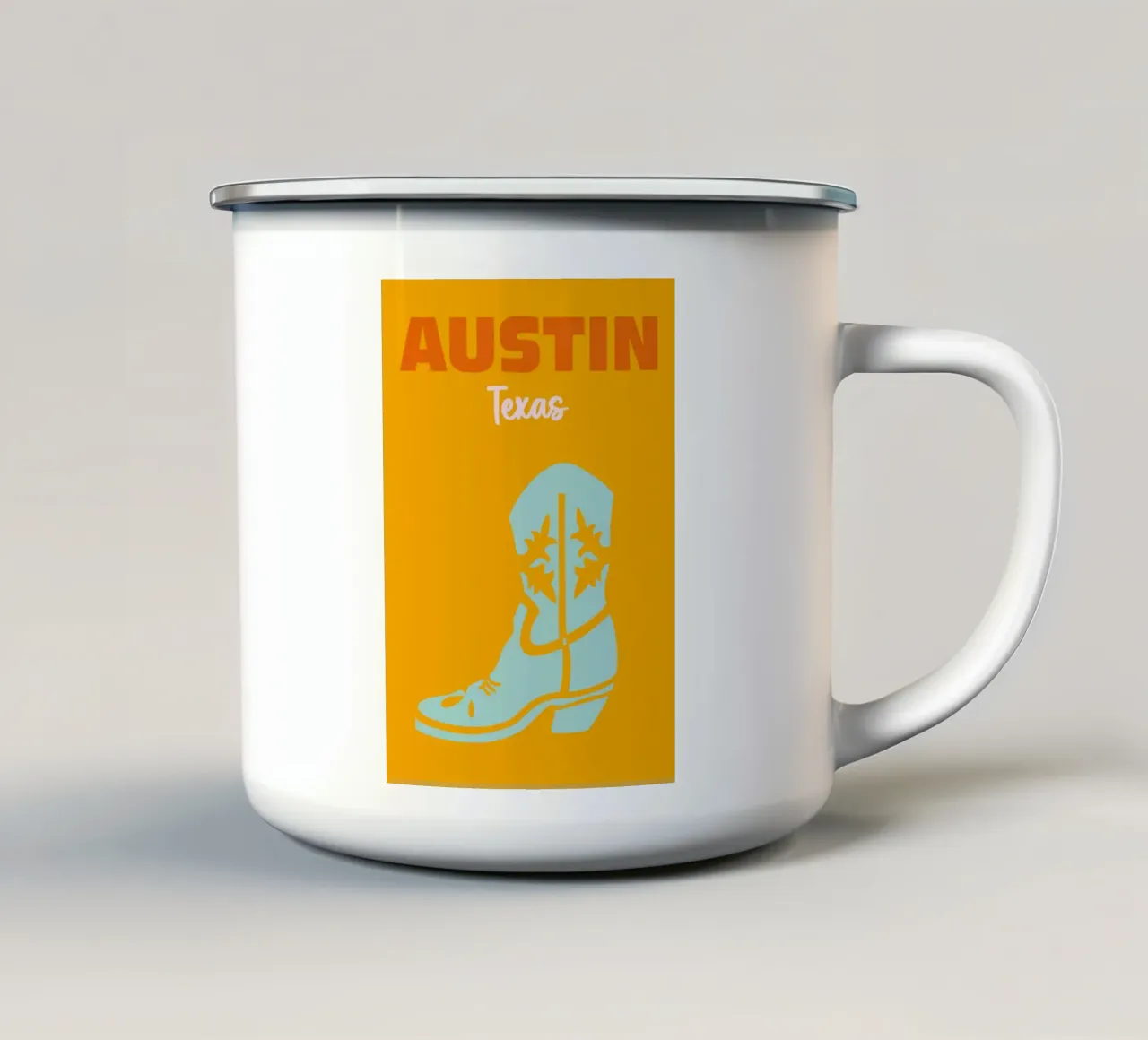 Austin, Texas tazza in smalto da Art Fart