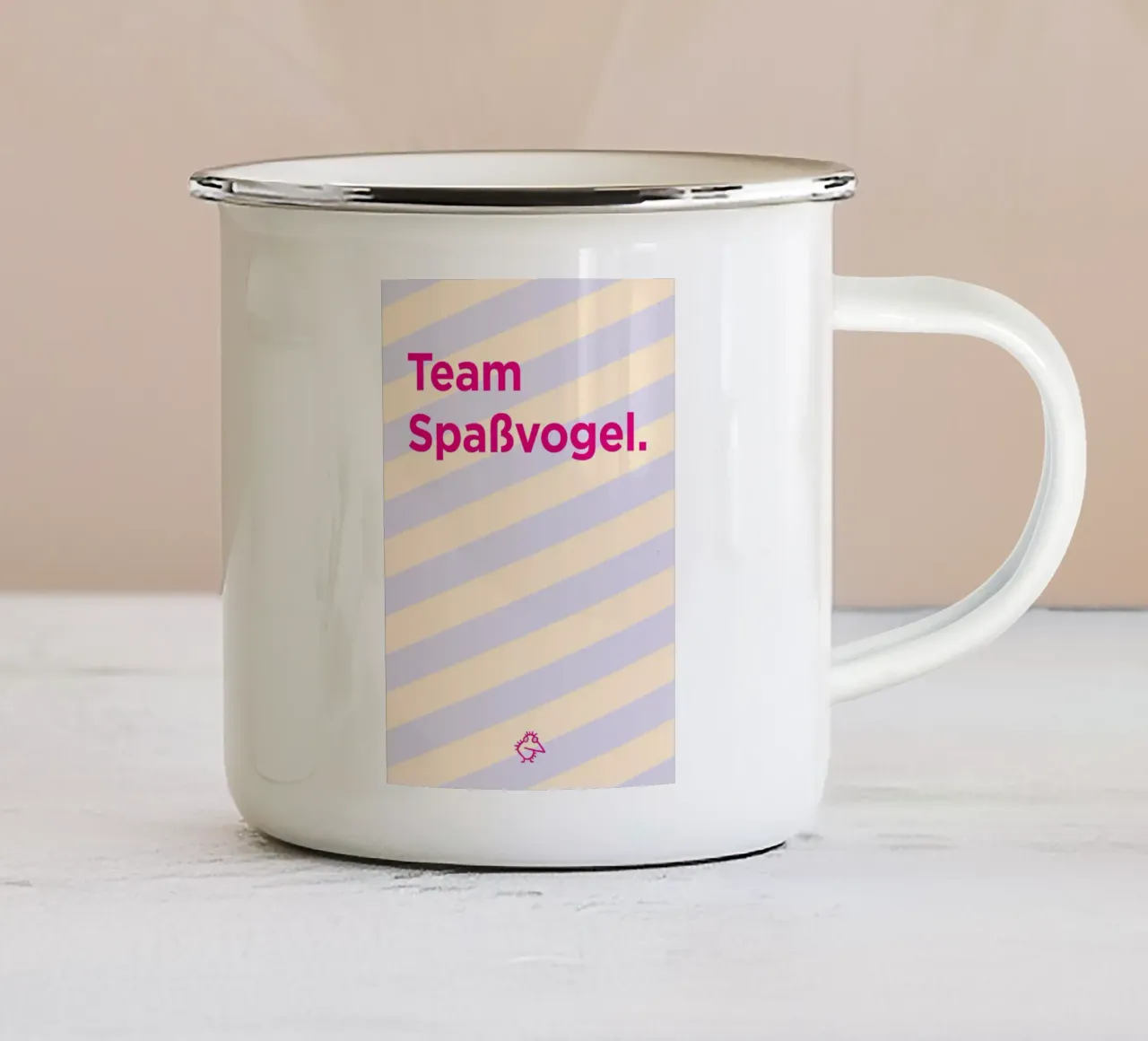 Team Spaßvogel. tazza in smalto da Art Fart