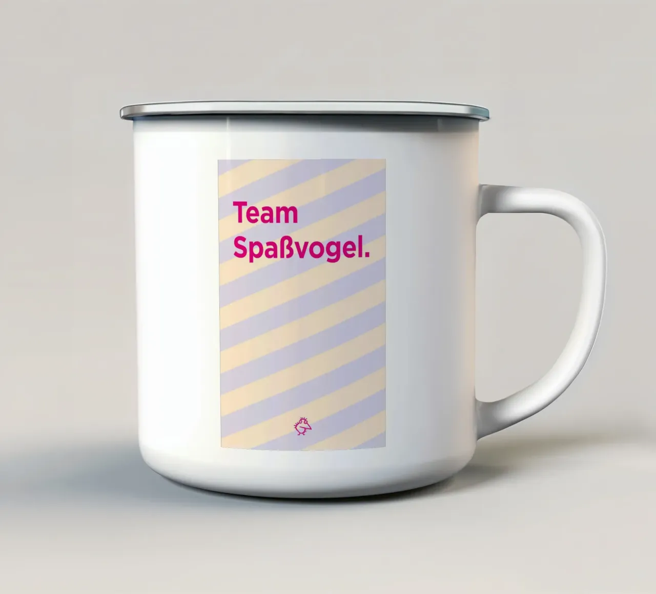 Team Spaßvogel. tazza in smalto da Art Fart
