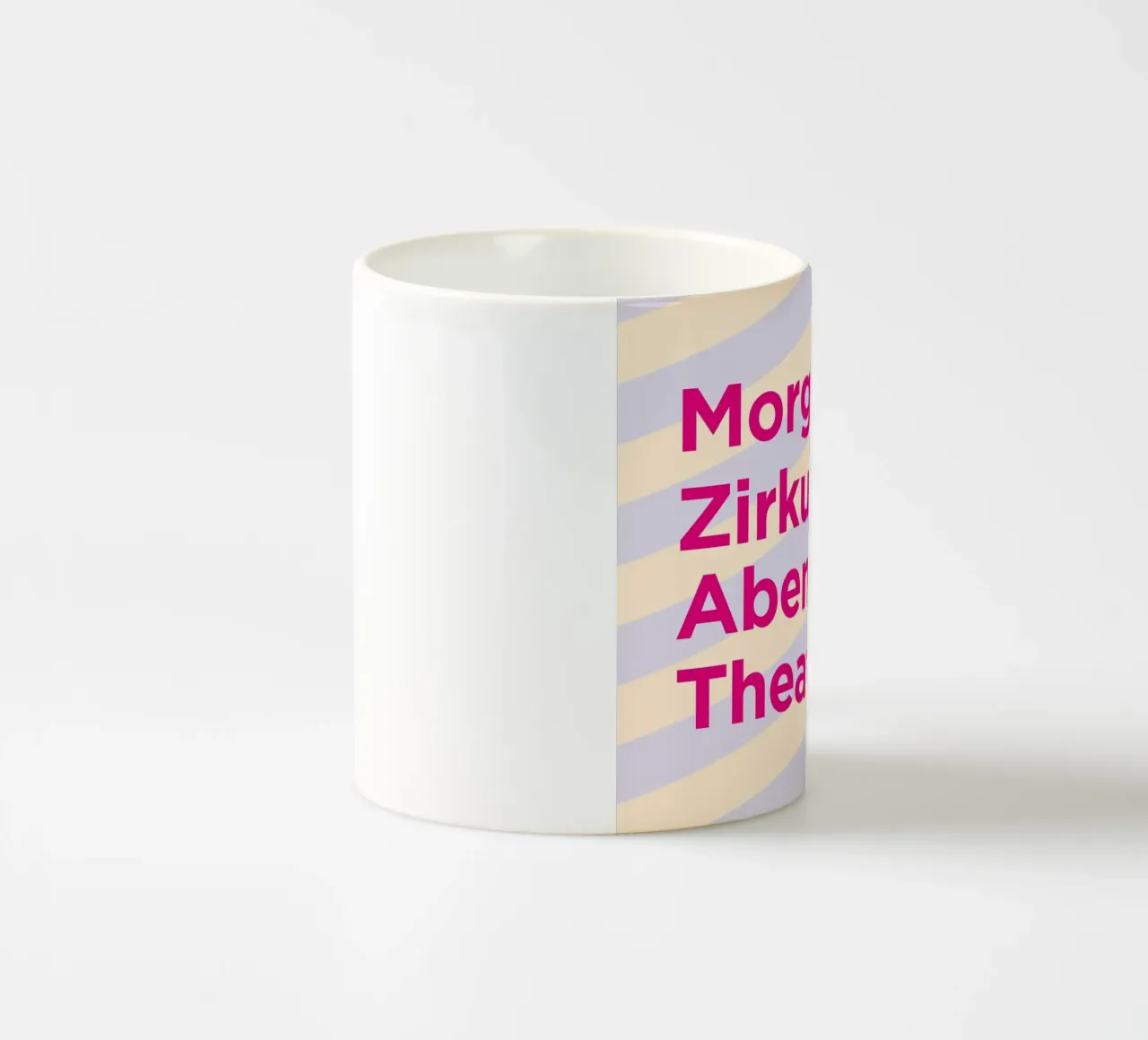 Morgens Zirkus. Abends Theater. tazza in ceramica da Art Fart
