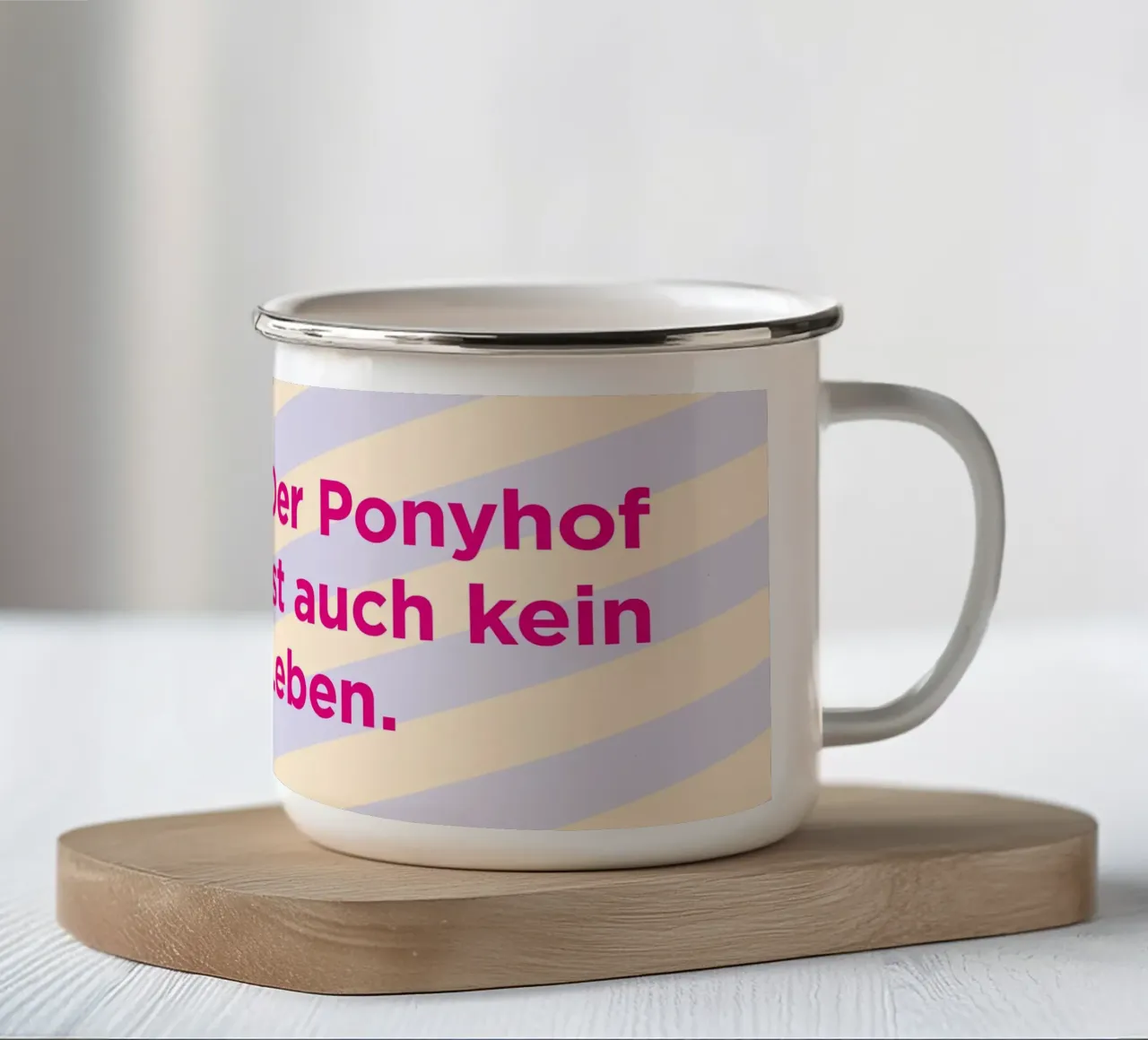 Ponyhof tazza in smalto da Art Fart
