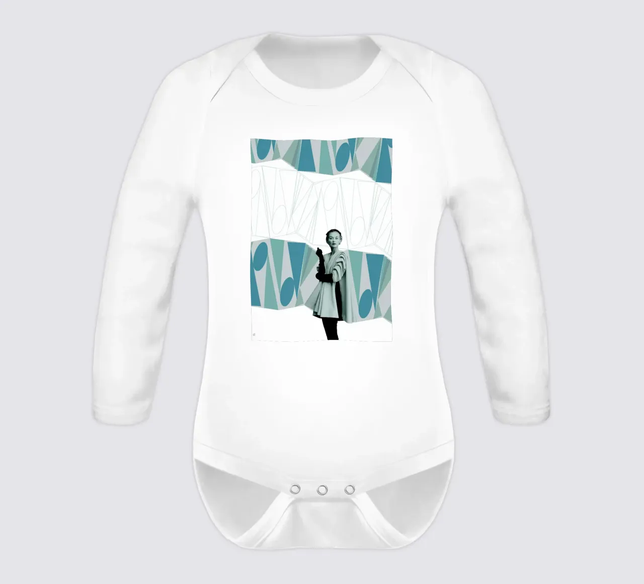 Fashion and Geometry 14 long-sleeve baby romper by DesmondBates