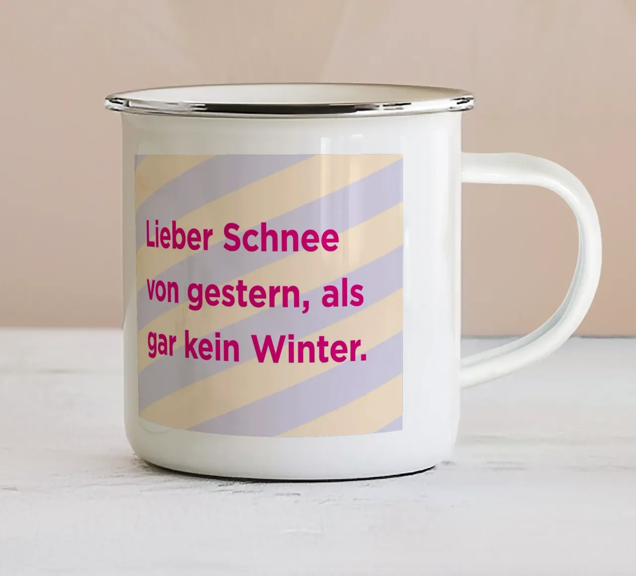Schnee von gestern tazza in smalto da Art Fart