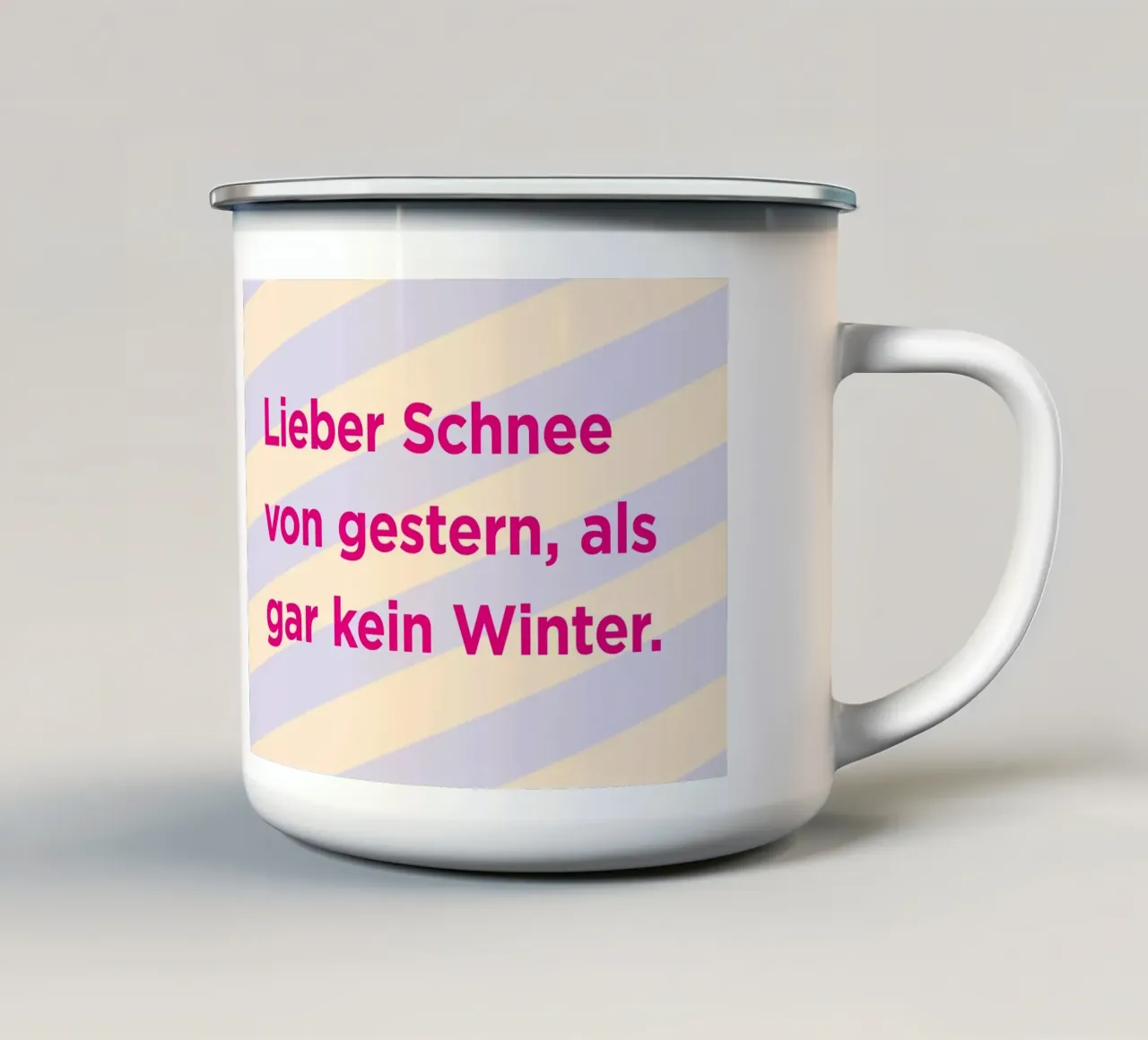 Schnee von gestern tazza in smalto da Art Fart