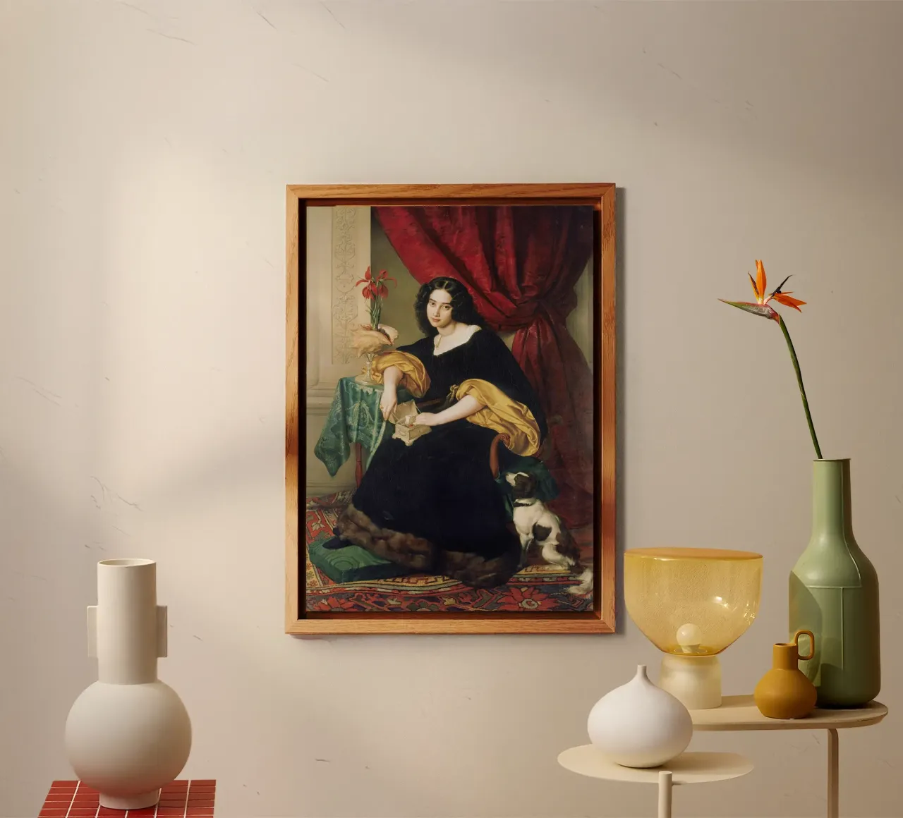 Il ritratto di Pauline Hübner di Julius Hübner alluminio dibond da Venus Art