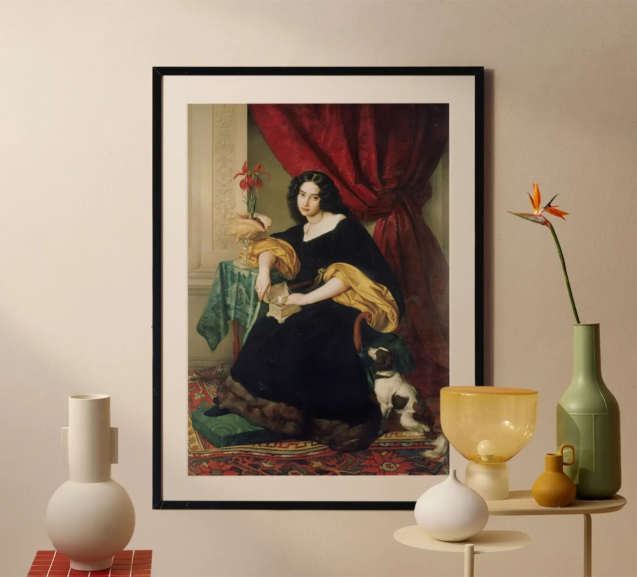 Il ritratto di Pauline Hübner di Julius Hübner carta hahnemühle da Venus Art