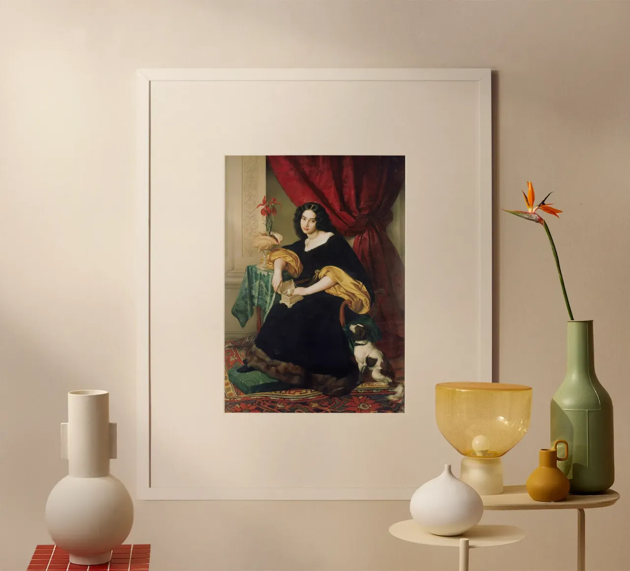 Il ritratto di Pauline Hübner di Julius Hübner carta hahnemühle da Venus Art