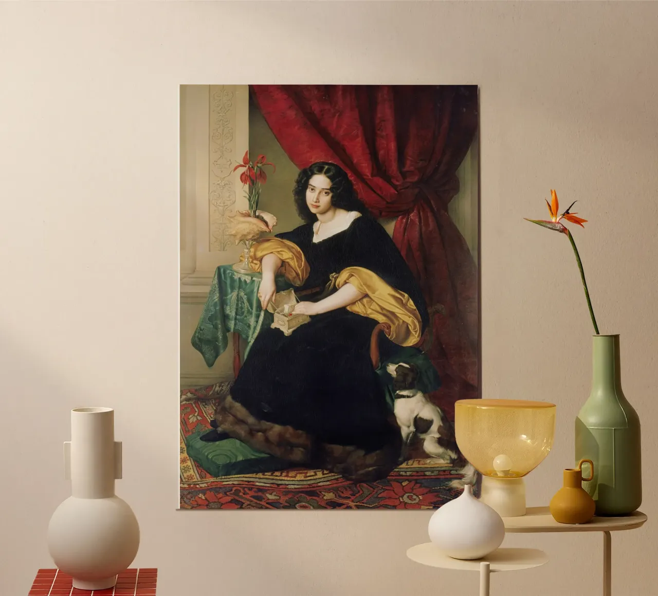 Il ritratto di Pauline Hübner di Julius Hübner carta hahnemühle da Venus Art