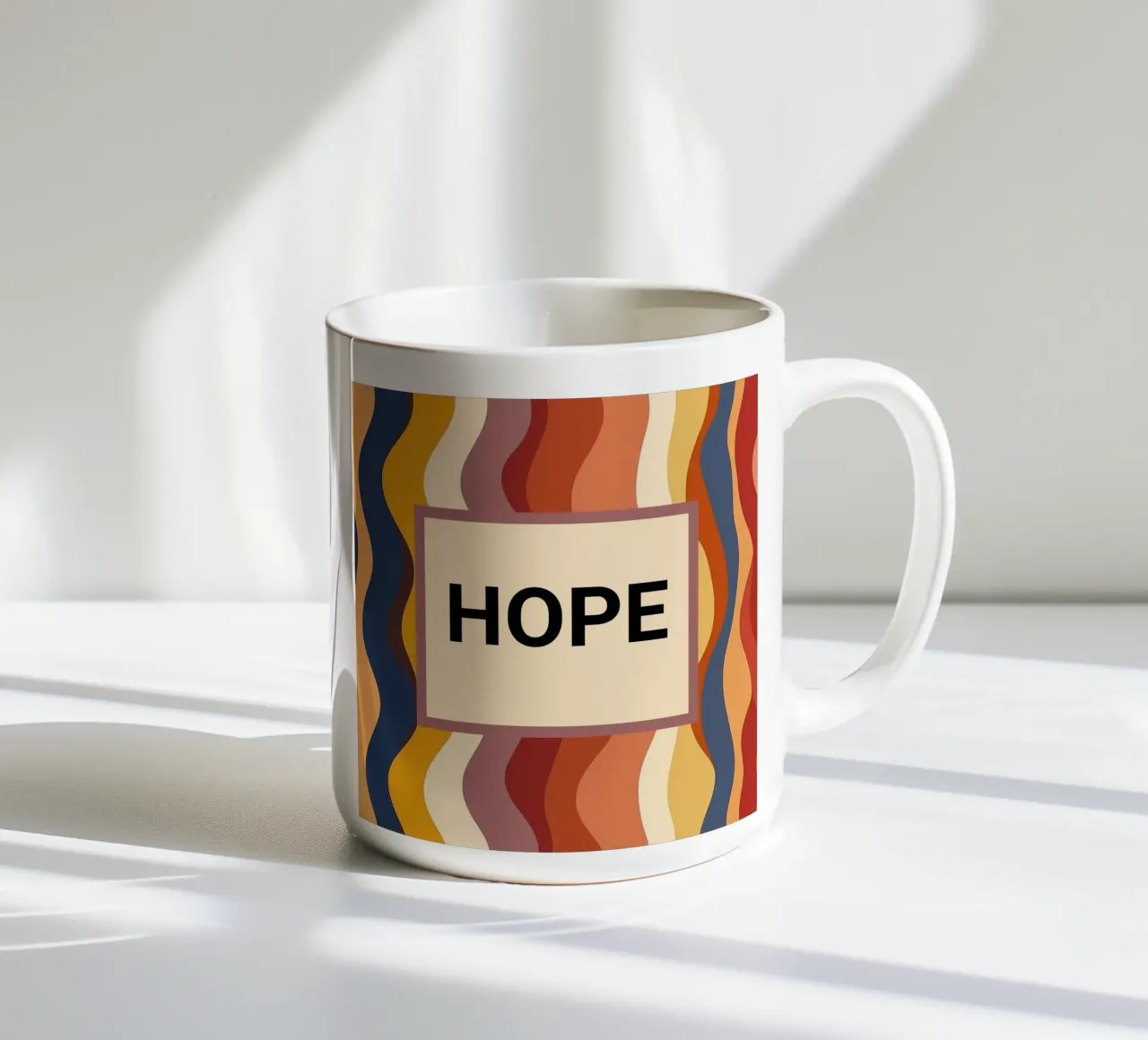 Speranza astratta tazza in ceramica da Motivate-Today