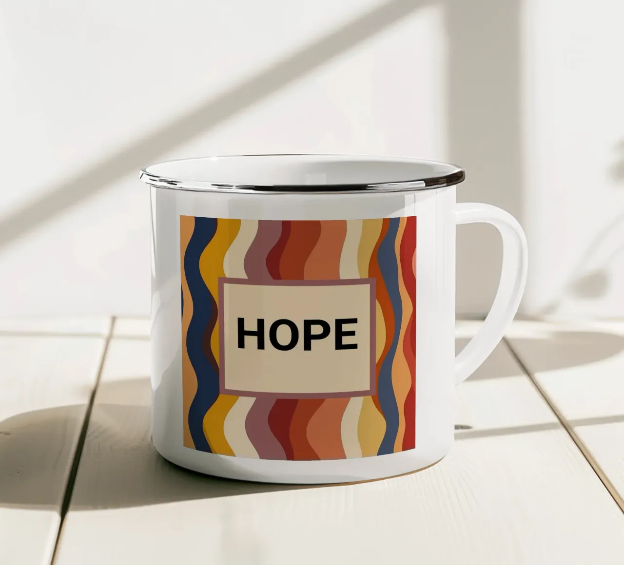 Speranza astratta tazza in smalto da Motivate-Today