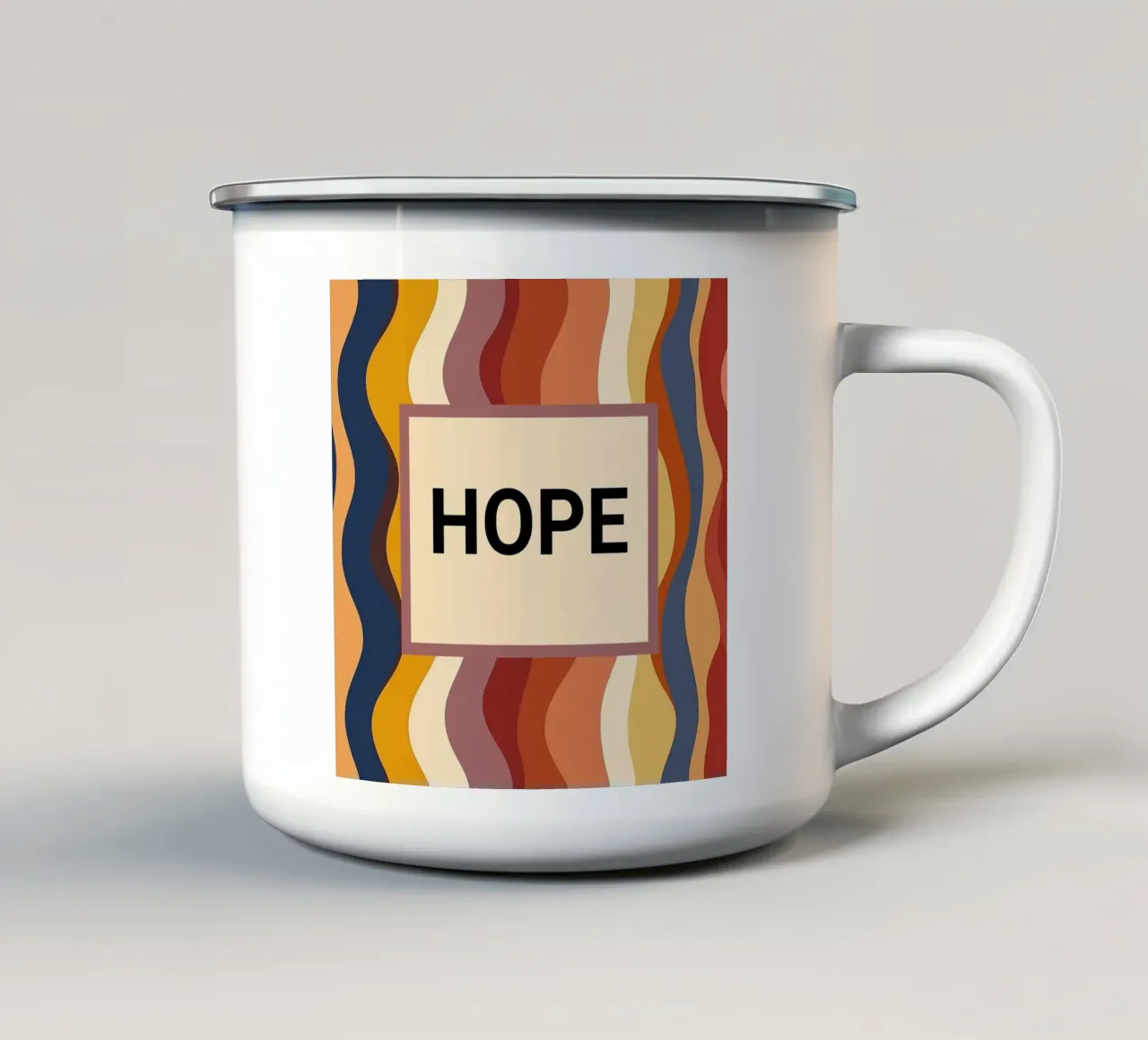 Speranza astratta tazza in smalto da Motivate-Today
