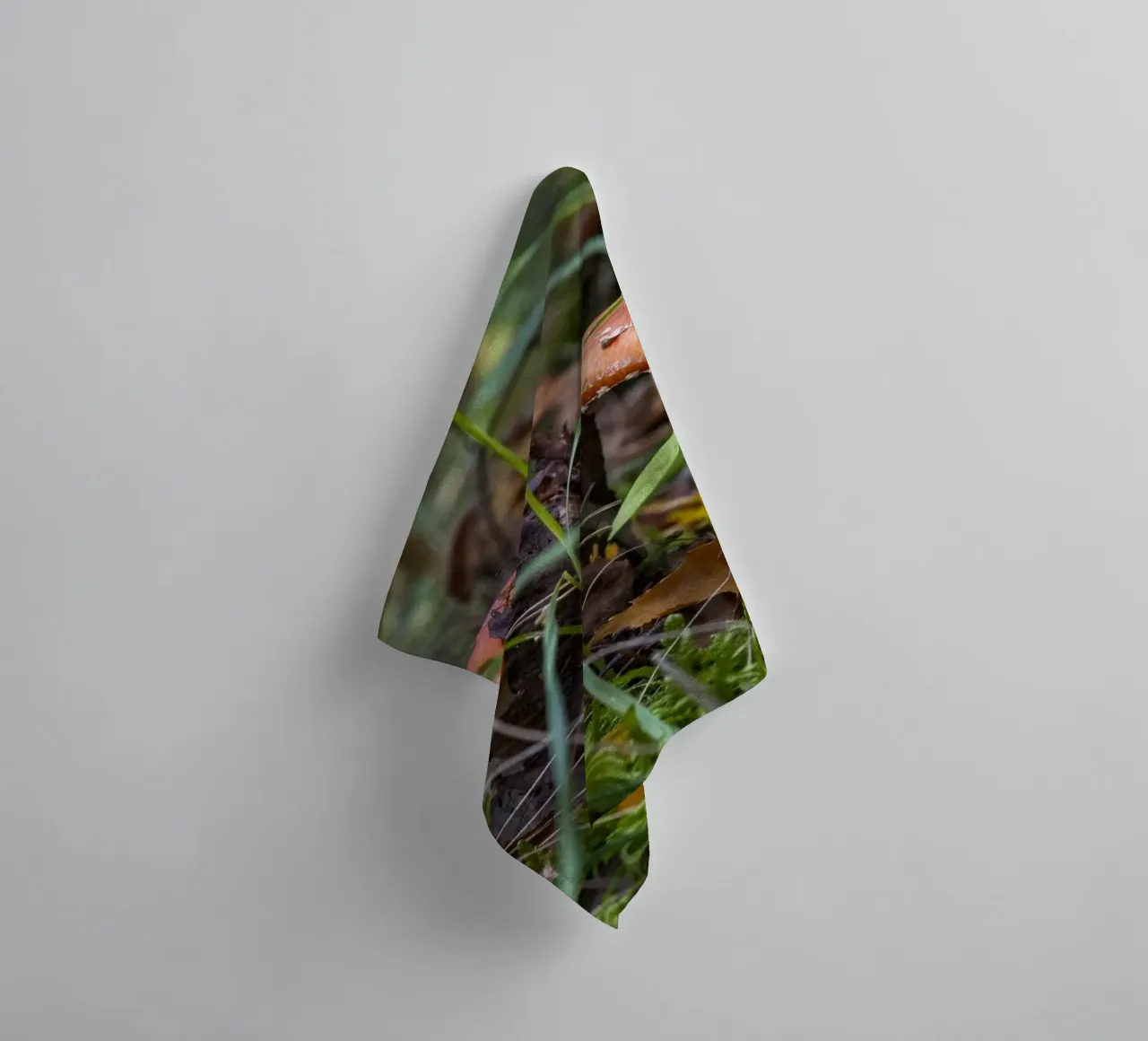 Mushrooms in the Moss towel by Curious Collections by Marielle Leenders