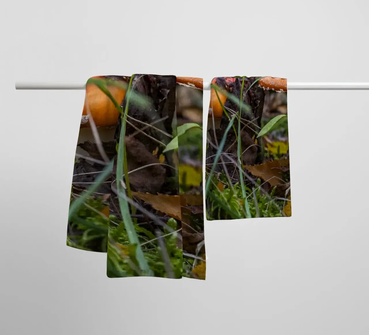 Mushrooms in the Moss towel by Curious Collections by Marielle Leenders