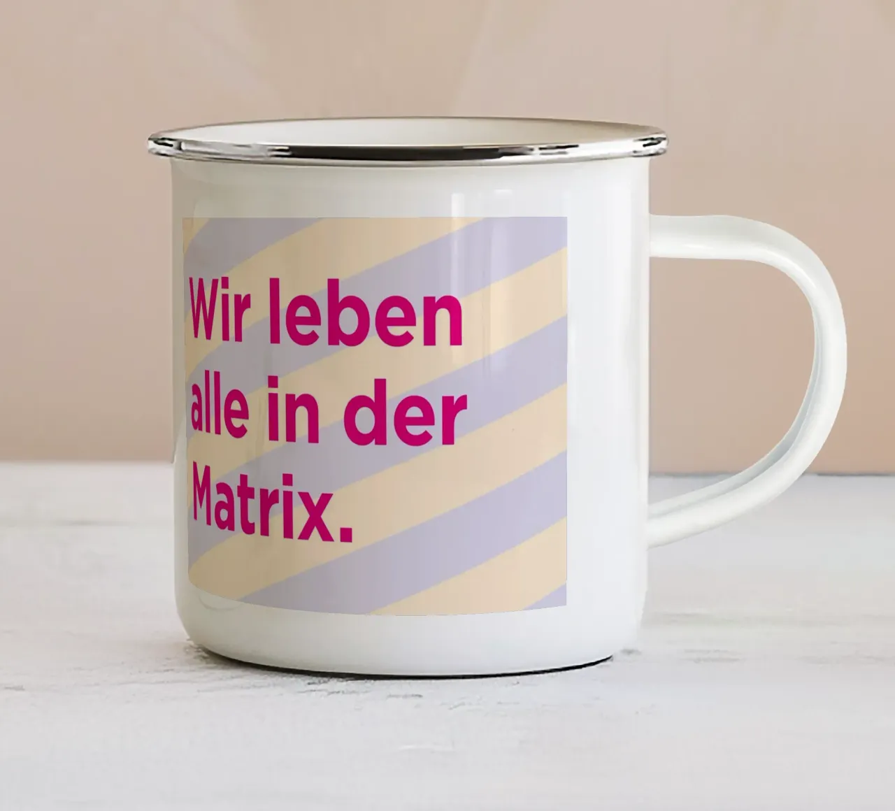 Matrix tazza in smalto da Art Fart