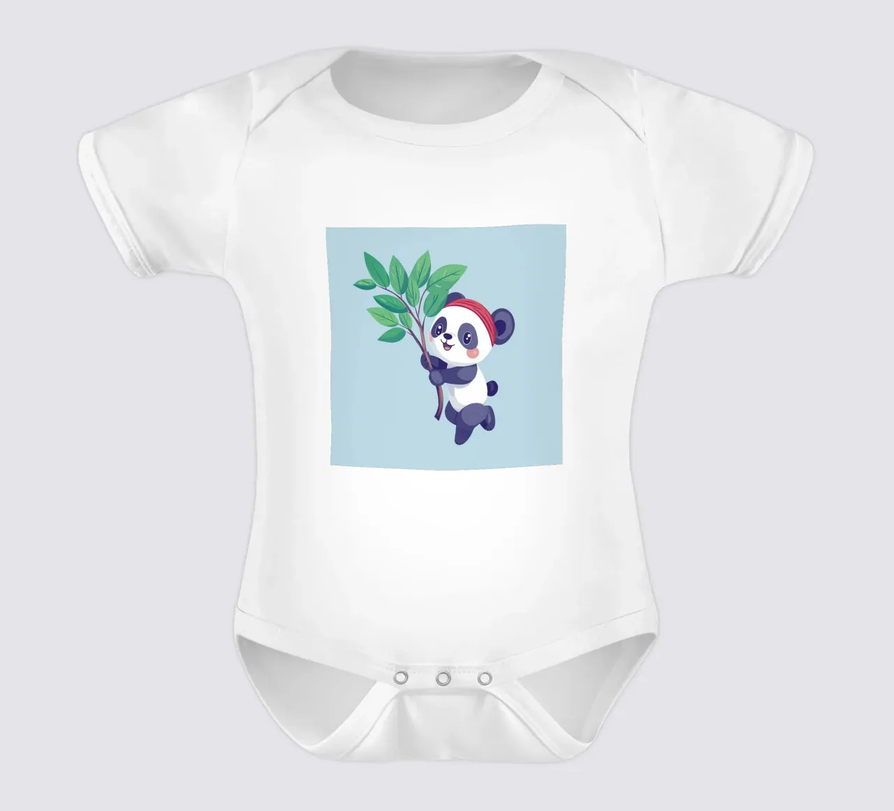 Stile Panda body neonato maniche corte da Motivate-Today