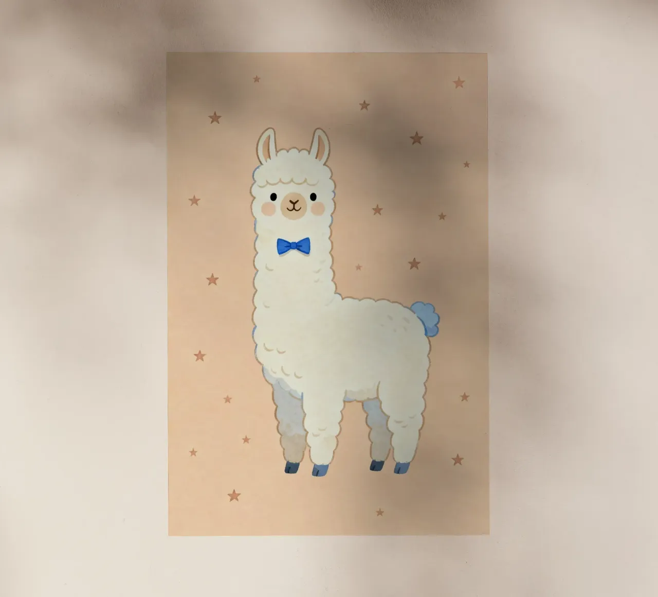 Cute Llama with Bow Tie pellicola backlit da Attaboy Dsgn