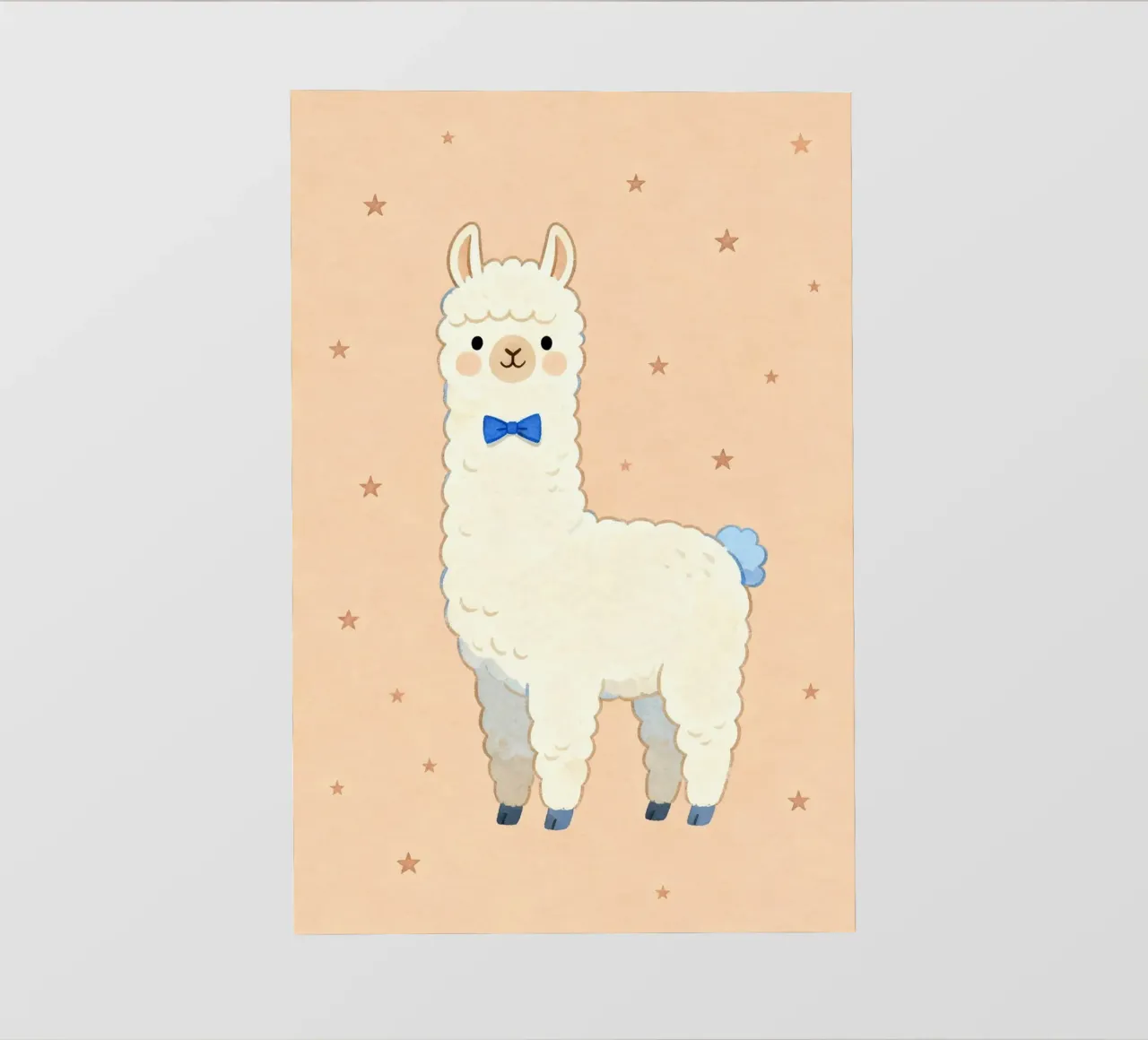 Cute Llama with Bow Tie pellicola backlit da Attaboy Dsgn
