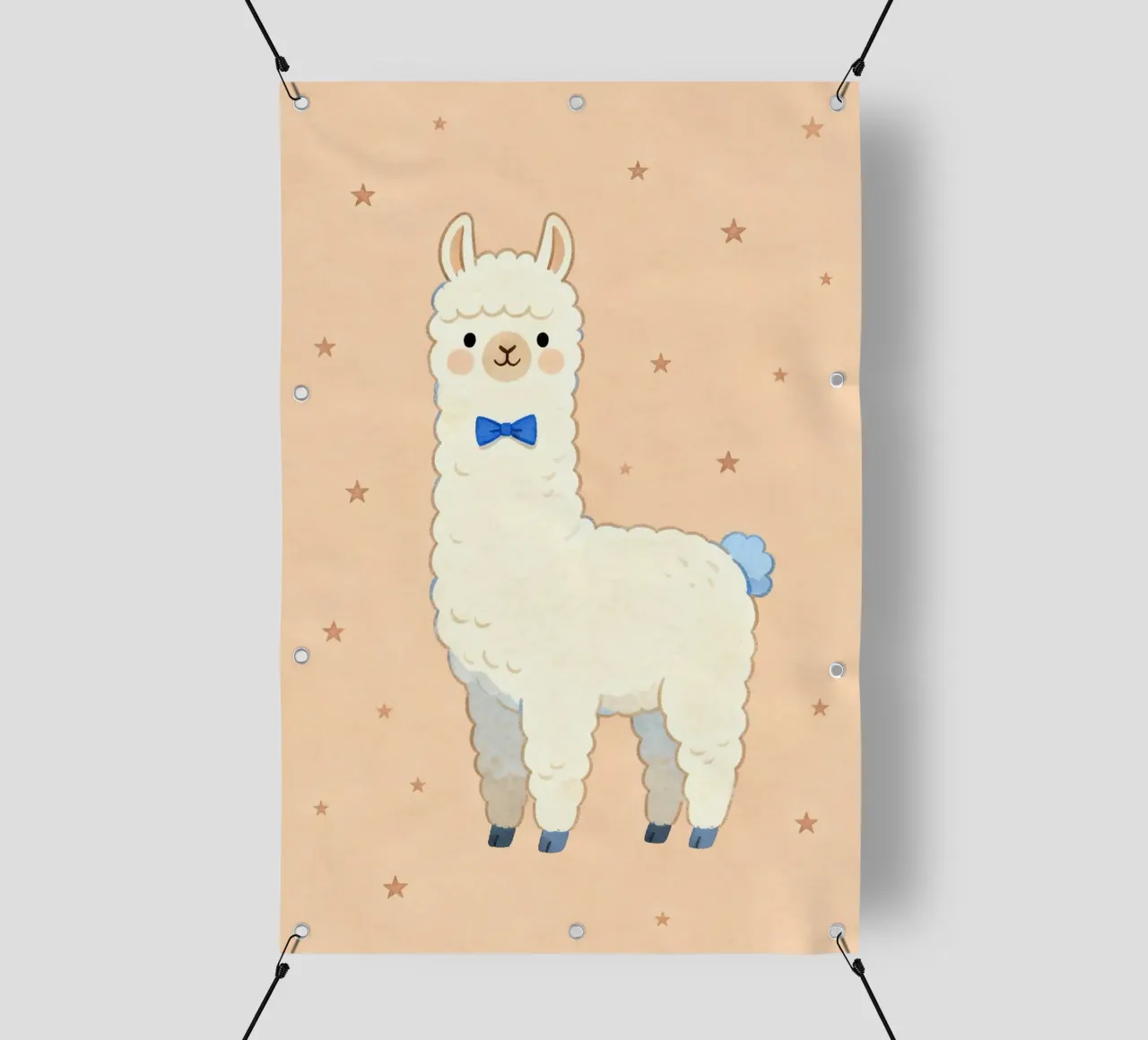 Cute Llama with Bow Tie telo in pvc da Attaboy Dsgn