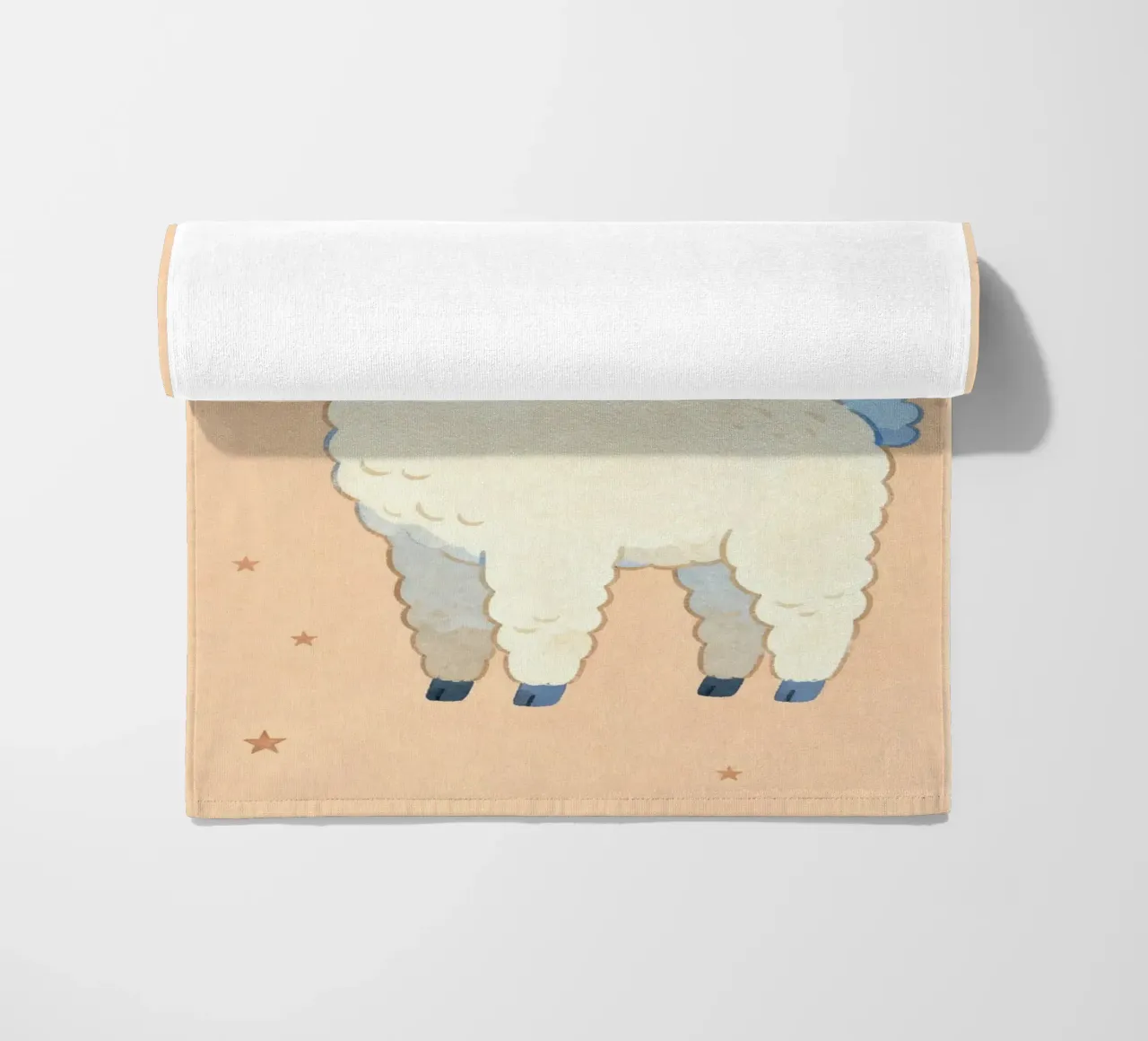 Cute Llama with Bow Tie telo mare da Attaboy Dsgn