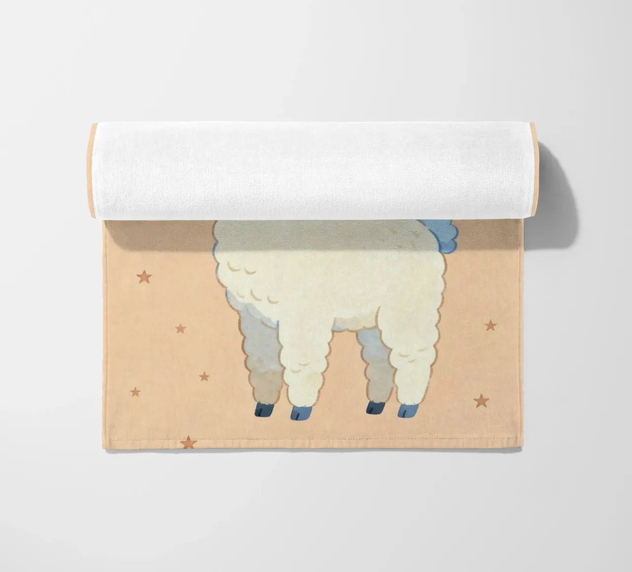 Cute Llama with Bow Tie telo mare da Attaboy Dsgn