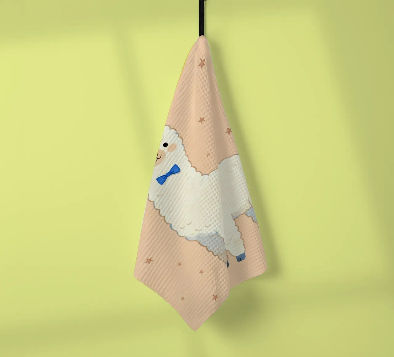 Cute Llama with Bow Tie canovaccio da cucina da Attaboy Dsgn