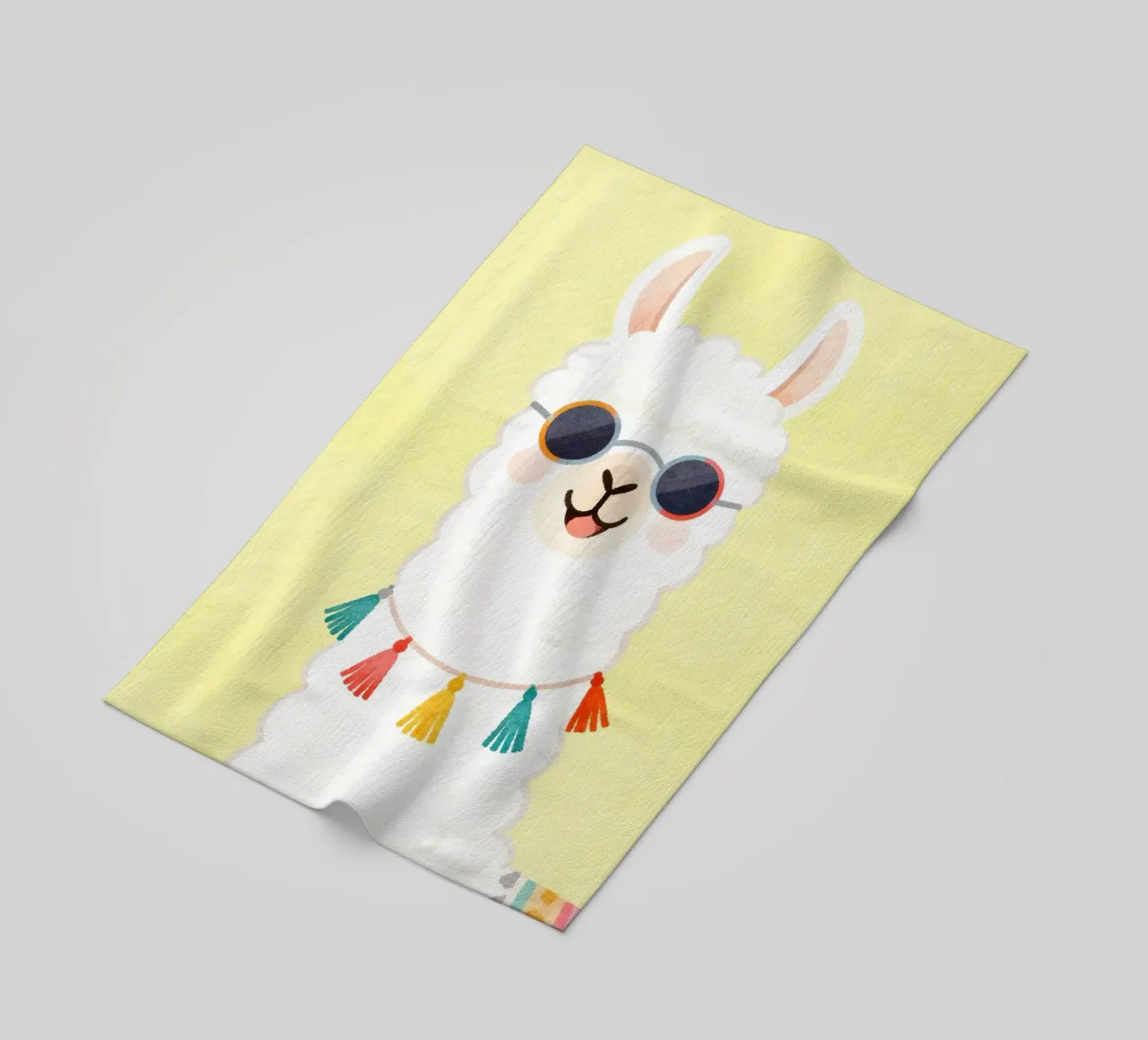 Cool Llama with Sunglasses telo mare da Attaboy Dsgn