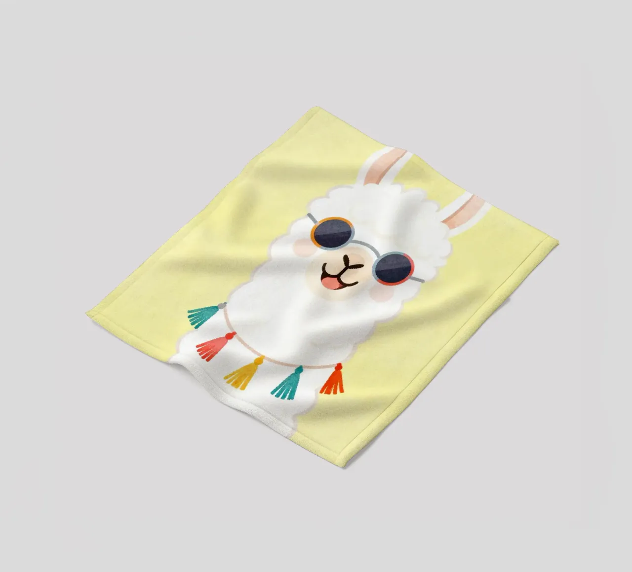 Cool Llama with Sunglasses coperta in pile da Attaboy Dsgn