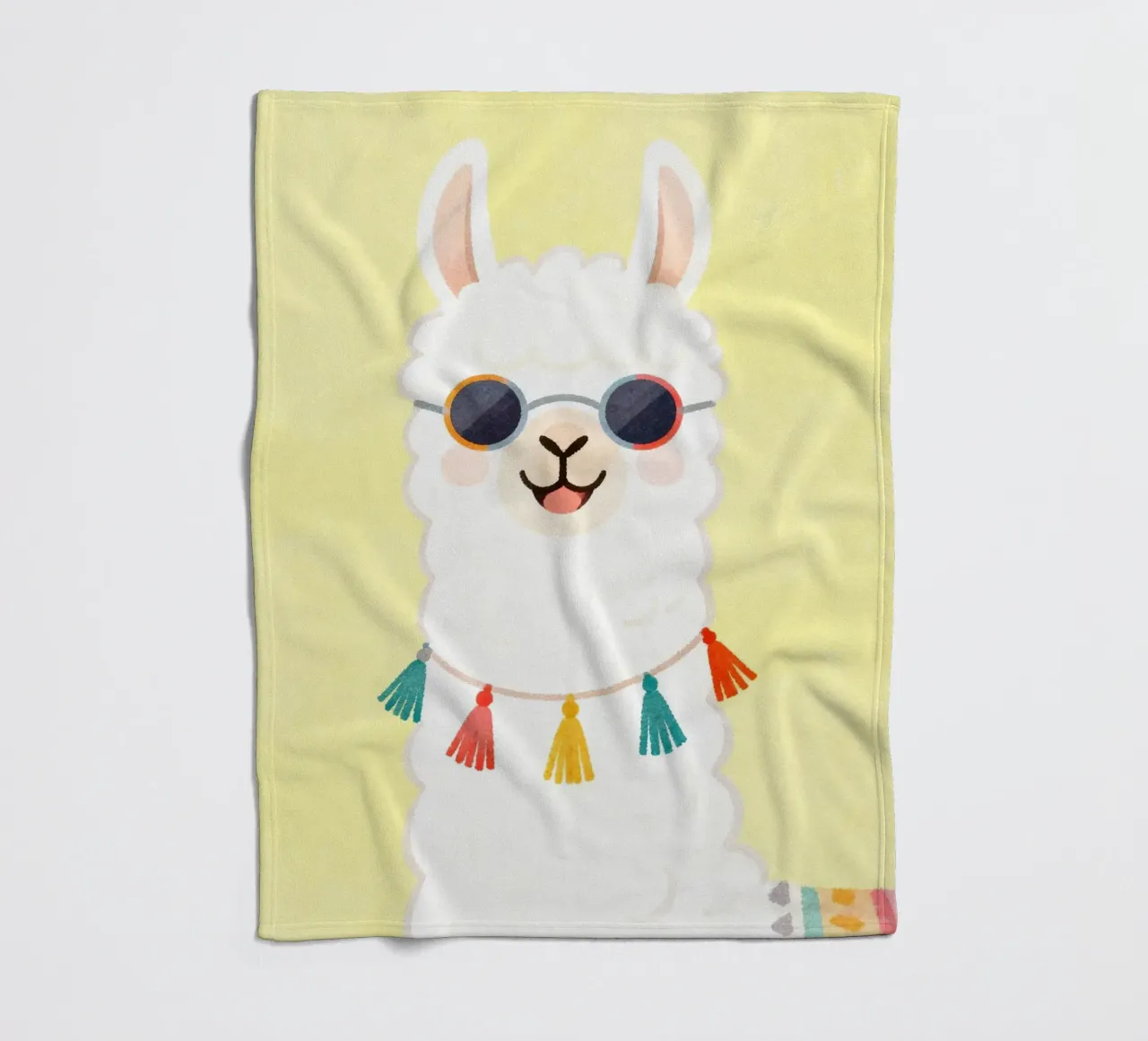 Cool Llama with Sunglasses coperta in pile da Attaboy Dsgn