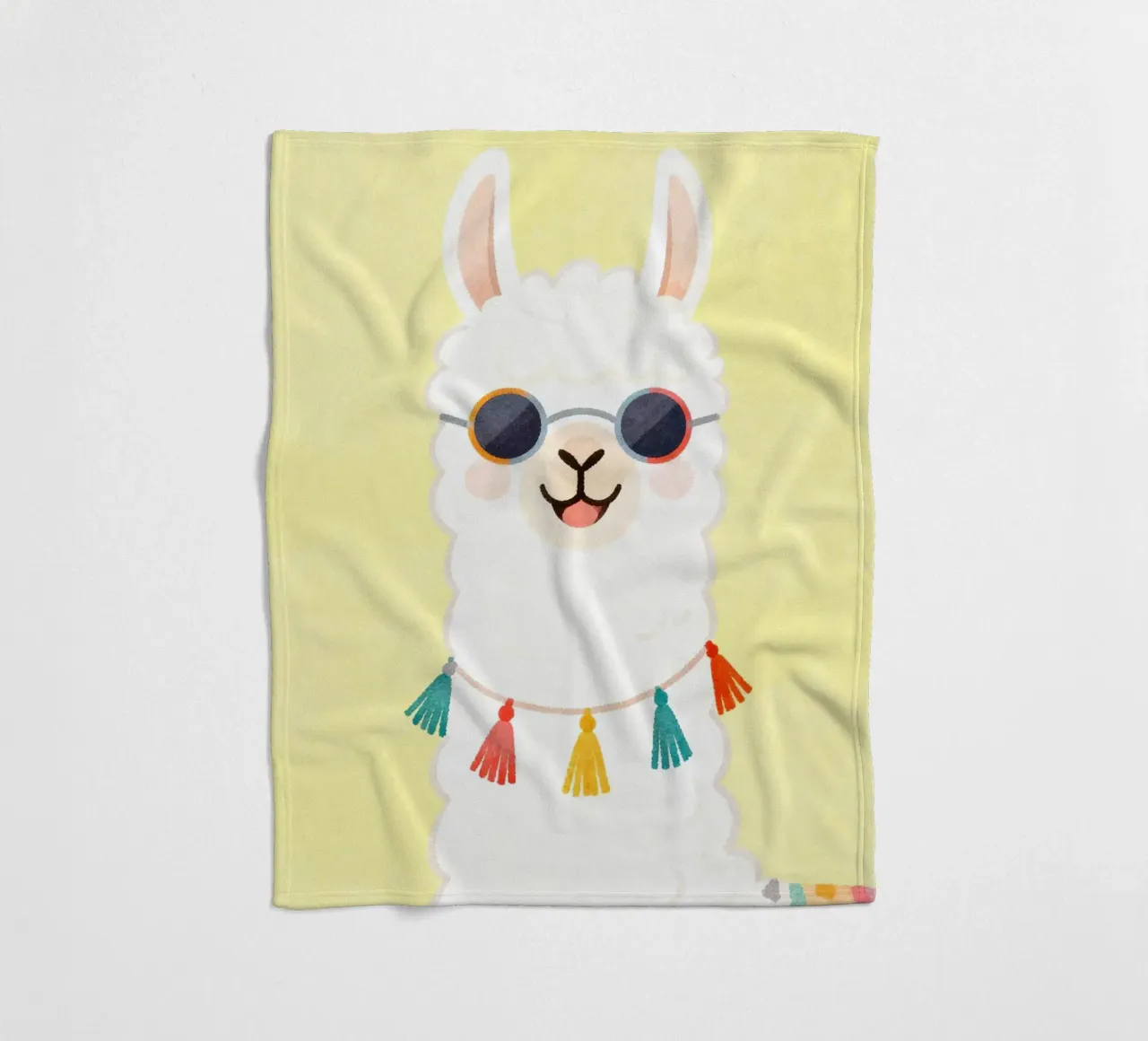 Cool Llama with Sunglasses coperta in pile da Attaboy Dsgn
