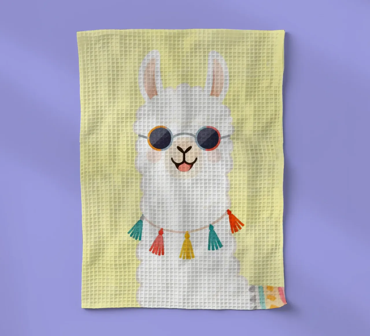 Cool Llama with Sunglasses canovaccio da cucina da Attaboy Dsgn